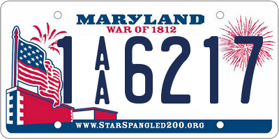 MD license plate 1AA6217