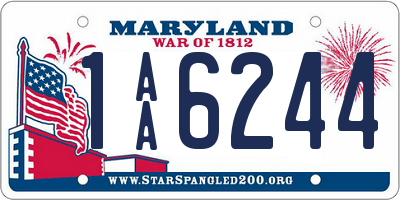 MD license plate 1AA6244