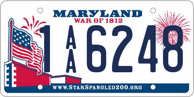 MD license plate 1AA6248