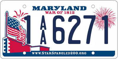 MD license plate 1AA6271