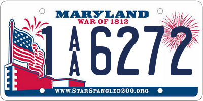 MD license plate 1AA6272