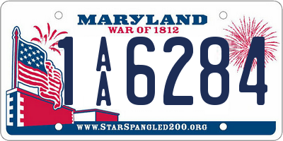 MD license plate 1AA6284