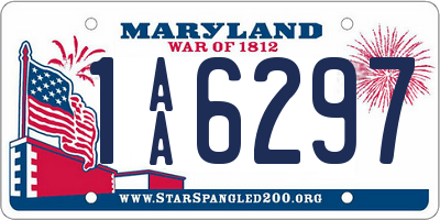 MD license plate 1AA6297