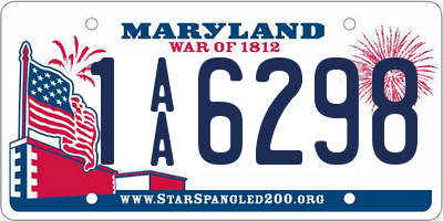 MD license plate 1AA6298