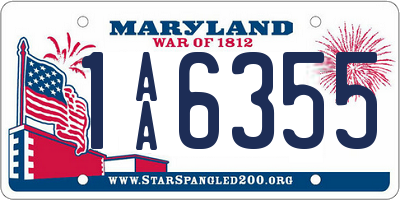 MD license plate 1AA6355