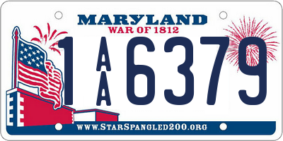 MD license plate 1AA6379