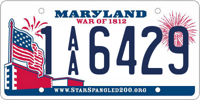 MD license plate 1AA6429