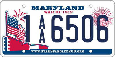 MD license plate 1AA6506