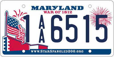 MD license plate 1AA6515