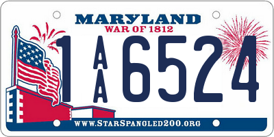 MD license plate 1AA6524