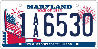 MD license plate 1AA6530