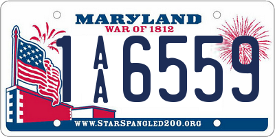 MD license plate 1AA6559