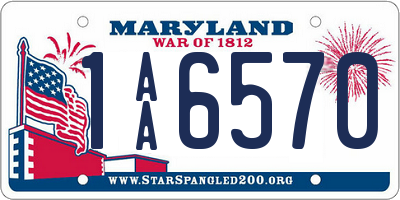 MD license plate 1AA6570