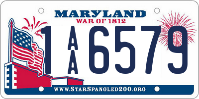 MD license plate 1AA6579