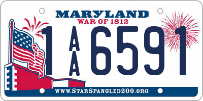 MD license plate 1AA6591