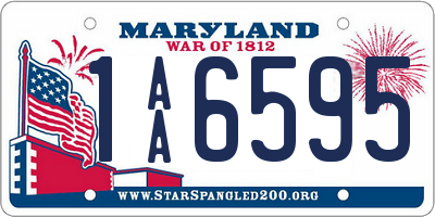 MD license plate 1AA6595