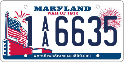 MD license plate 1AA6635