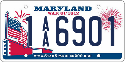 MD license plate 1AA6901