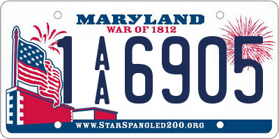 MD license plate 1AA6905