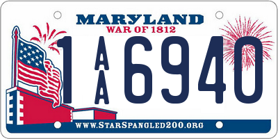 MD license plate 1AA6940