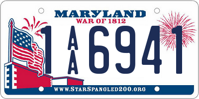 MD license plate 1AA6941