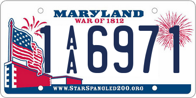 MD license plate 1AA6971