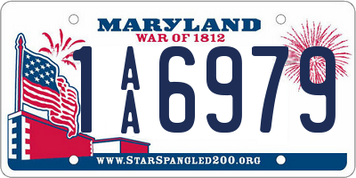 MD license plate 1AA6979