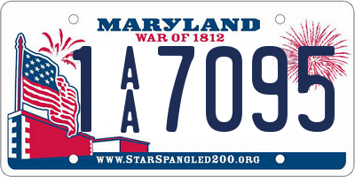 MD license plate 1AA7095