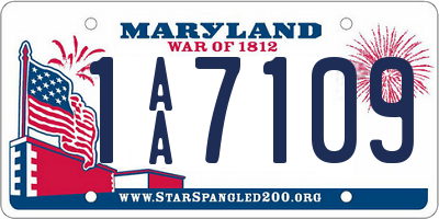 MD license plate 1AA7109