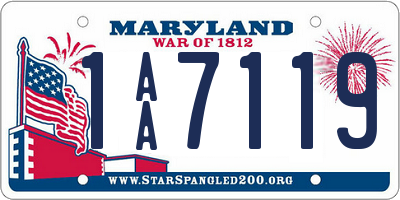 MD license plate 1AA7119