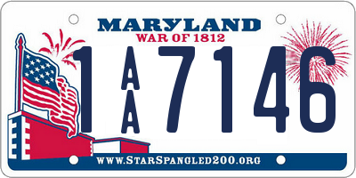 MD license plate 1AA7146