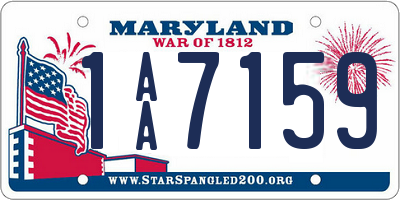 MD license plate 1AA7159