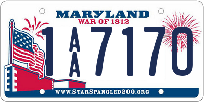 MD license plate 1AA7170