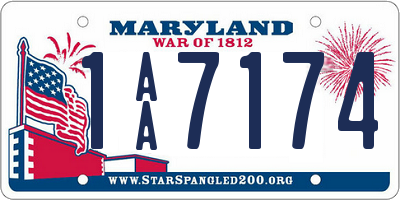 MD license plate 1AA7174