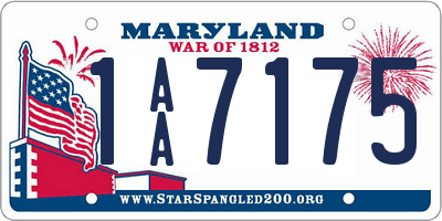 MD license plate 1AA7175