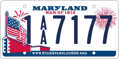 MD license plate 1AA7177