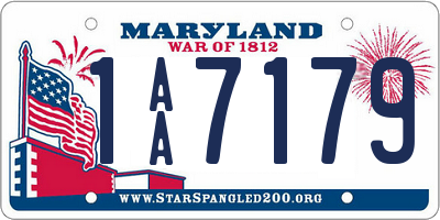 MD license plate 1AA7179