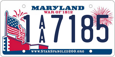 MD license plate 1AA7185