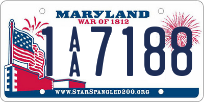 MD license plate 1AA7188