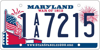 MD license plate 1AA7215