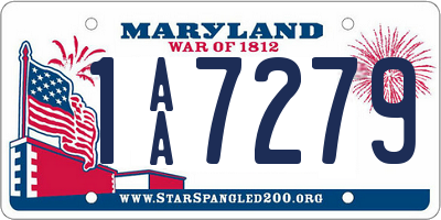 MD license plate 1AA7279