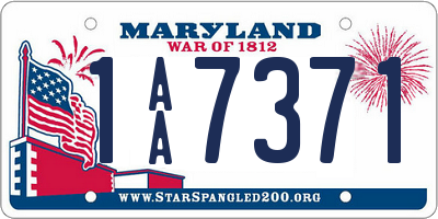 MD license plate 1AA7371