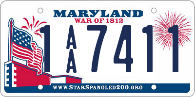 MD license plate 1AA7411