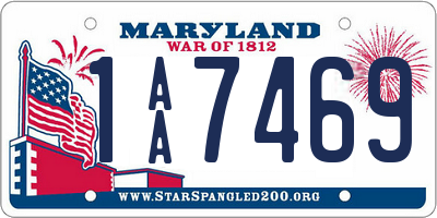 MD license plate 1AA7469