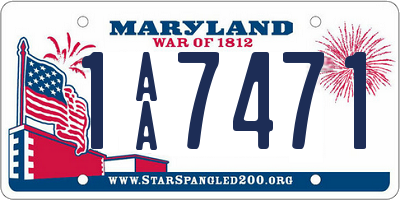 MD license plate 1AA7471