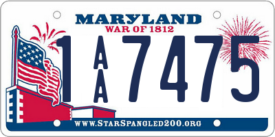 MD license plate 1AA7475