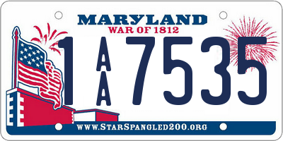 MD license plate 1AA7535