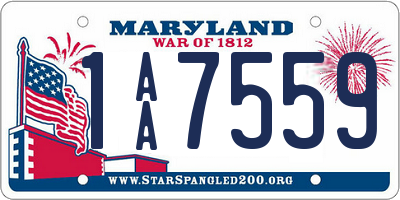 MD license plate 1AA7559