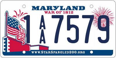 MD license plate 1AA7579