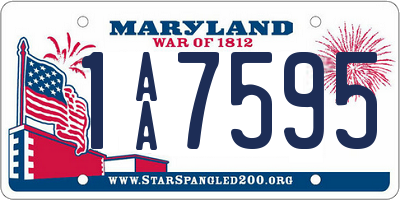 MD license plate 1AA7595